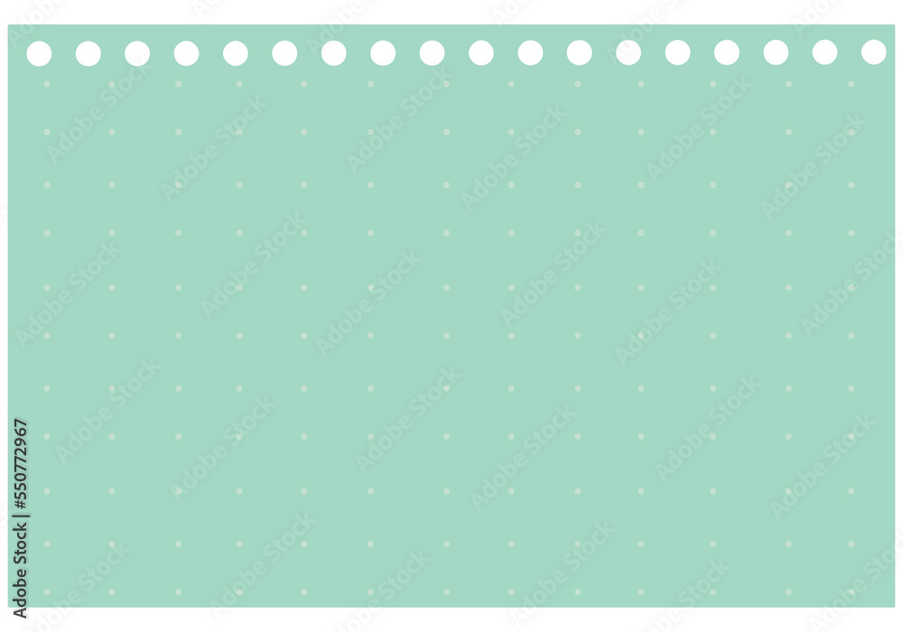 Punched Dotted Note Paper - obrazy, fototapety, plakaty 