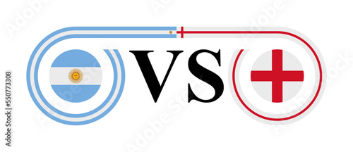 the concept of argentina vs england. vector illustration isolated on white background