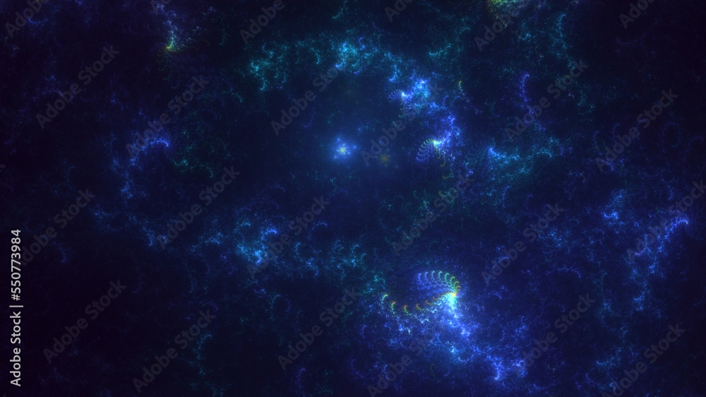 Naklejka premium 3D rendering abstract multicolor fractal light background