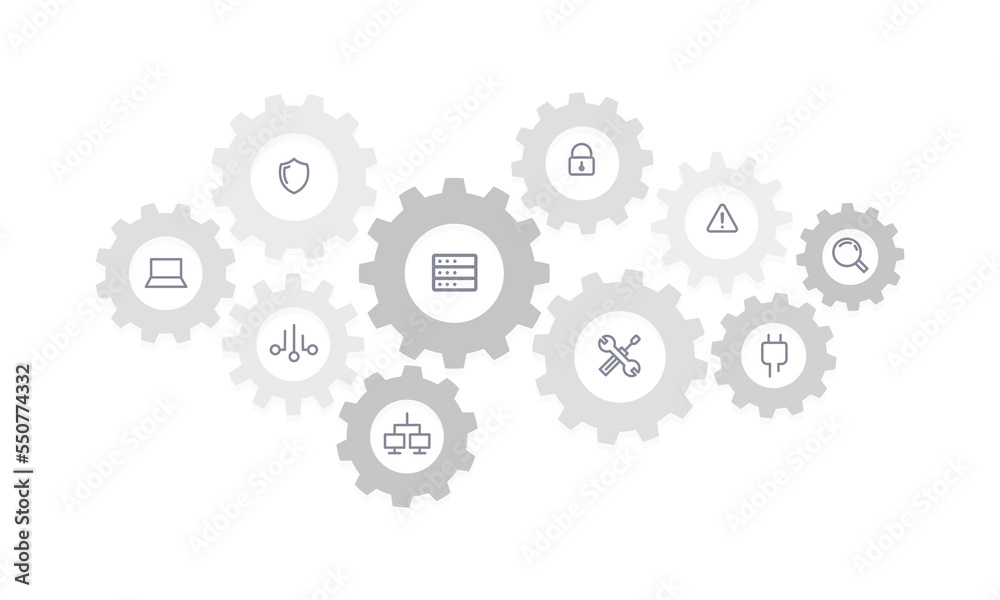 Data analysis. Gears with business icons. Vector illustration. Data analysis. Gears with business icons. Vector illustration.
