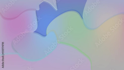 Seamless pastel color gradation background swaying like waves. Loop animation