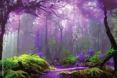 autumn, background, beautiful, dawn, digital, dusk, environment, fairy, fall, fantasy, fog, foggy, forest, haze, illustration, landscape, light, magic, mist, misty, mystery, mystical, natural, nature,