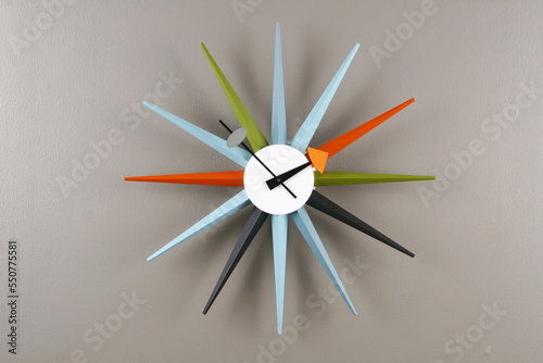 Minimalist artsy and modern cartoonish wall clock