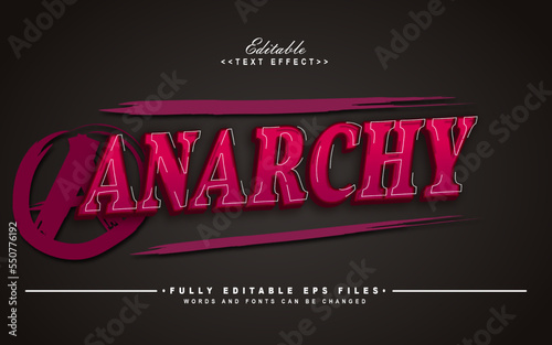 editable anarchy text effect.logo text.game logo text design.typhography logo photo