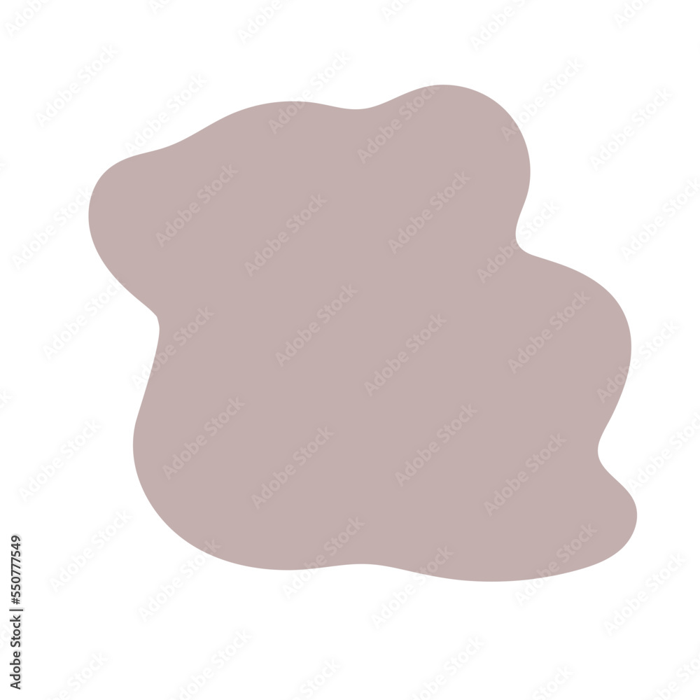 Pastel Brown Abstract Blob Shape