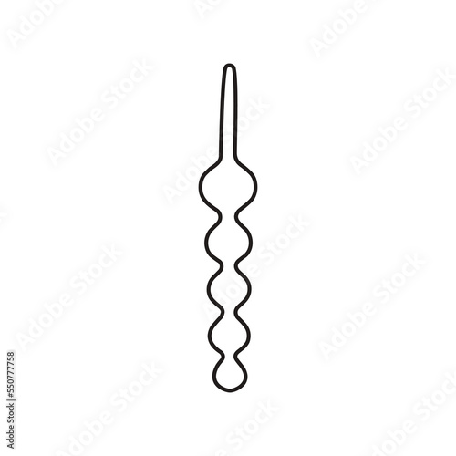 Illustration of sex toy on a white background. Erotic object. An object of pleasure.