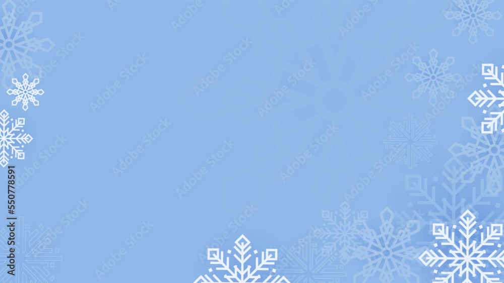 Blue snowflake border with Christmas design for greeting card. Vector illustration, merry xmas snow flake header or banner, wallpaper or backdrop decoration. New year 2023 Blue snowflake border with Christmas design for greeting card. Vector illustration, merry xmas snow flake header or banner, wallpaper or backdrop decoration. New year 2023