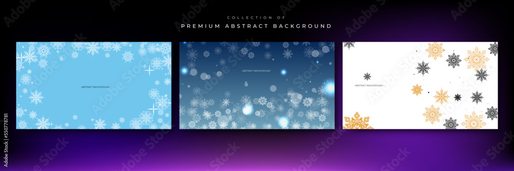 blue christmas background with white snowflakes vector illustration