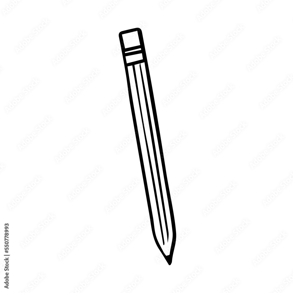 Pencil flat icon. doodle Single high quality outline symbol of graduation for web design or mobile app. Pencil flat icon. doodle Single high quality outline symbol of graduation for web design or mobile app.