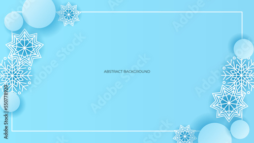 Red christmas background with snowflakes. Merry Christmas and Happy New Year greeting banner. Horizontal new year background, headers, posters, cards, website. Vector illustration