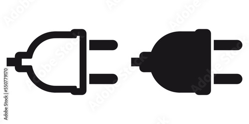 ofvs244 OutlineFilledVectorSign ofvs - electric plug vector icon . isolated transparent . outline and filled version . AI 10 / EPS 10 . g11584