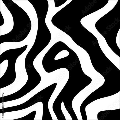 A Black and White Zebra Pattern Design 