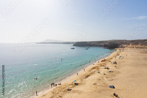 Playa Mujeres - a popular and beautiful beach on the south coast of Lanzarote. Canary Islands  Spain.