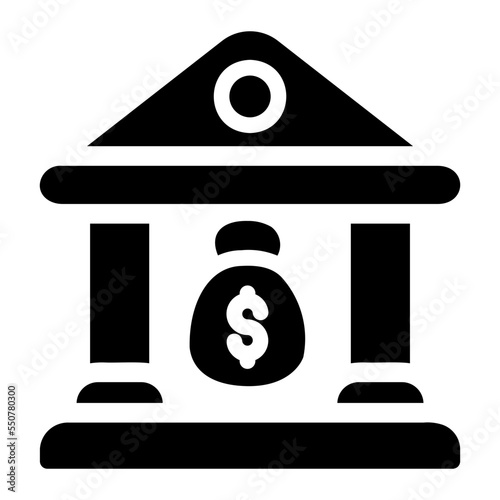 bank glyph icon