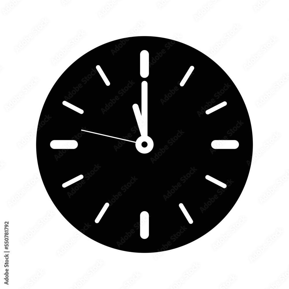 The clock shows the time. Flat design. Vector illustration.
The clock shows the time. Flat design. Vector illustration.