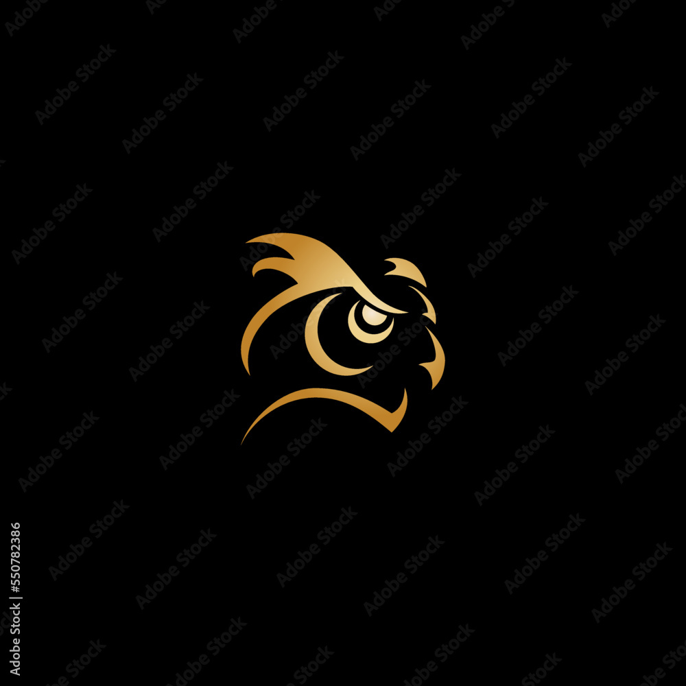 owl vector illustration for icon, symbol or logo. golden owl head logo owl vector illustration for icon, symbol or logo. golden owl head logo