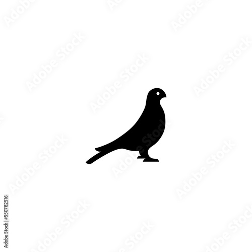 vector illustration of a dove for an icon, symbol or logo. dove silhouette 