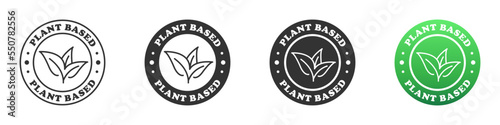 Plant based icon. Vector illustration.
