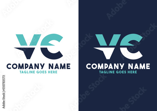 Letter VC logo design vector template, VC logo