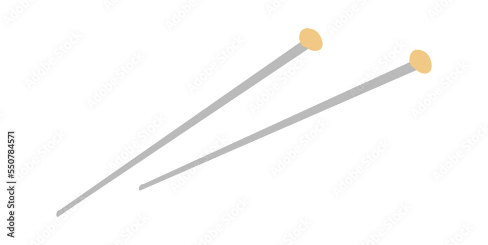 knitting needles isolaited. Simple knitting. Vector illustration knitting needles isolaited. Simple knitting. Vector illustration