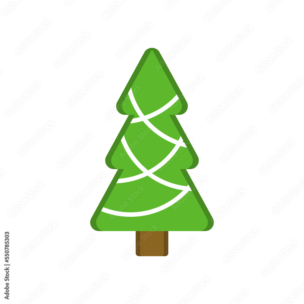 Christmas tree flat icon set. Xmas cartoon craft collection. Vector new year winter holiday desing element Christmas tree flat icon set. Xmas cartoon craft collection. Vector new year winter holiday desing element