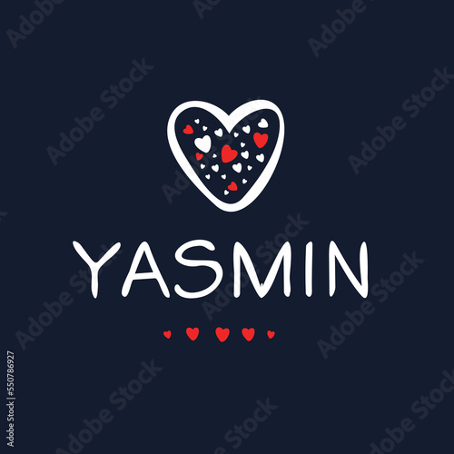 (Yasmin) Calligraphy name, Vector illustration. photo