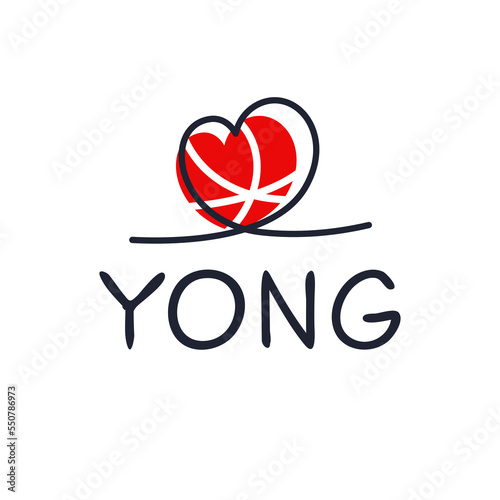 (Yong) Calligraphy name, Vector illustration.