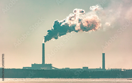 Smoke from chimneys of a metallurgical plant. Technologies