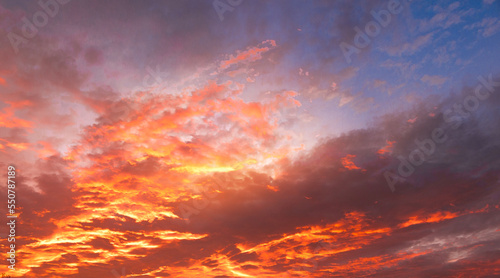 panoramic evening sky and clouds in the morning background 