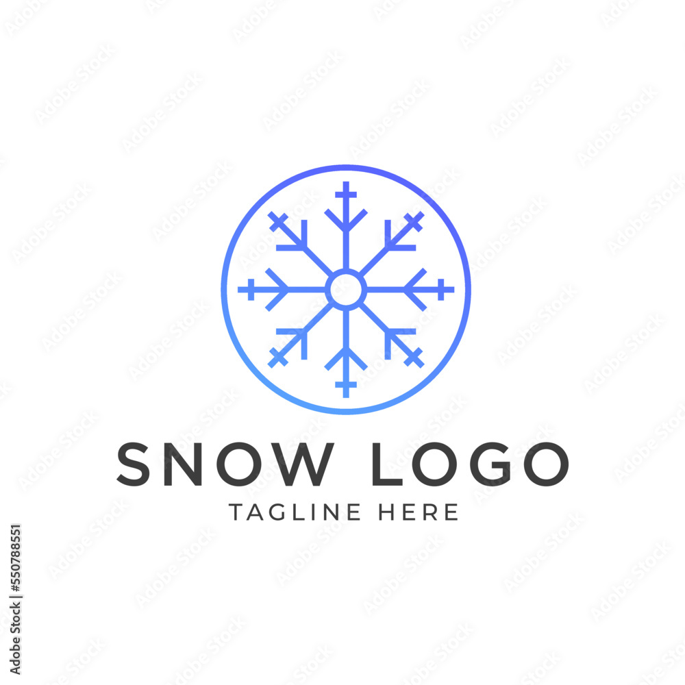 snow flakes logo illustration vector icon snow flakes logo illustration vector icon