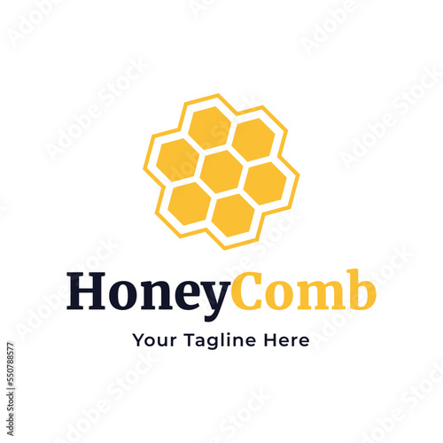 Honey Comb Logo Template Design Vector, Emblem, Honey Design Concept, Creative Symbol,