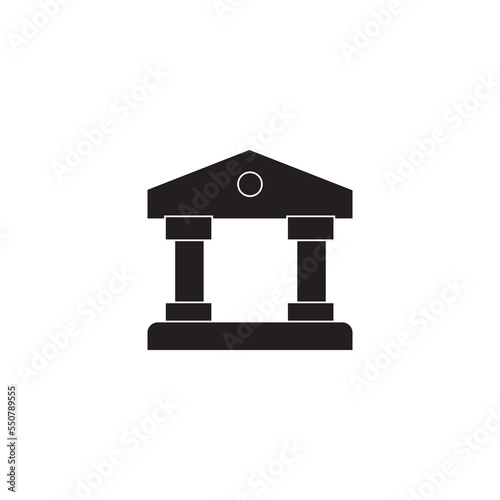 Bank vector icon, Building state symbol isolated on white background 