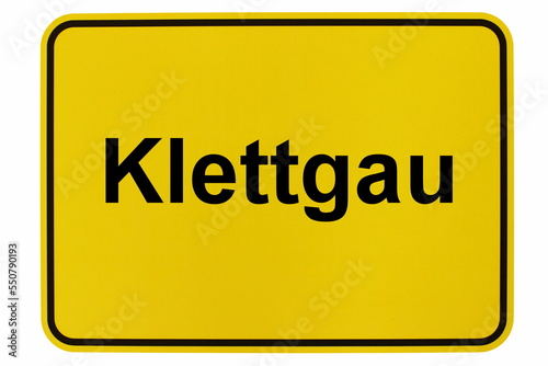 Illustration eines Ortsschildes der Gemeinde Klettgau in Baden-Württemberg photo