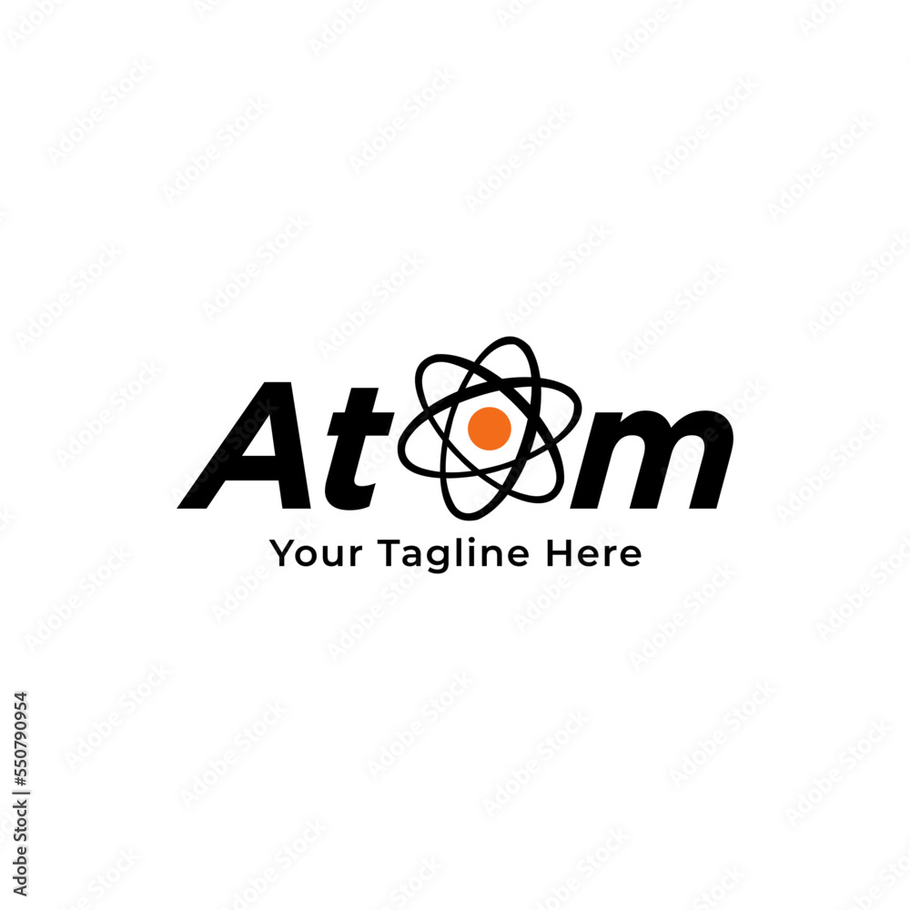 Abstract Atom particle logo design vector illustration. Atom particle ...