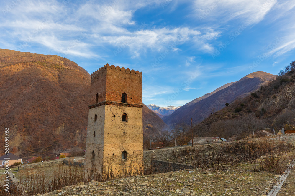 Sumug-kala tower in Gakh in Azerbaijan