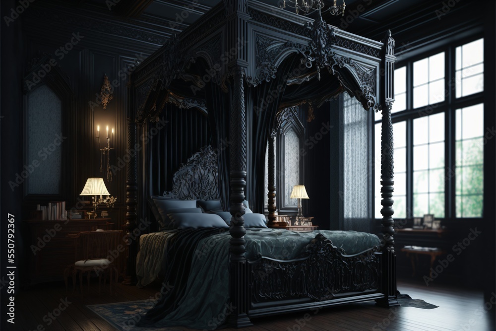 Royal black bedroom deals