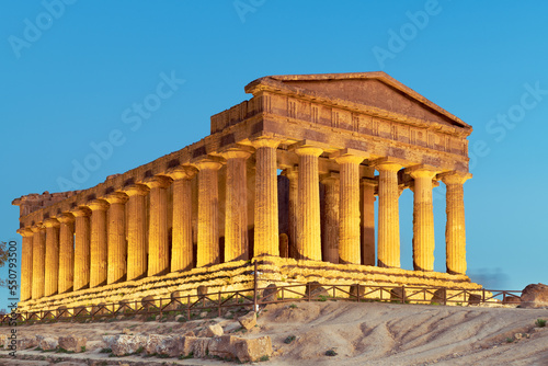 Temple of Concordia in Agrigento, Sicily, Italy photo
