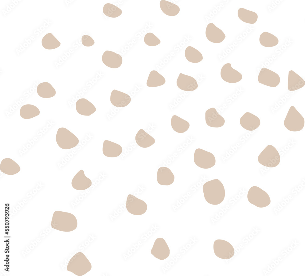 Abstract dotted organic shape vector illustration. Minimalistic liquid form, organic dashed stain or geometric dotty spot for modern abstract design or trendy fashion pattern