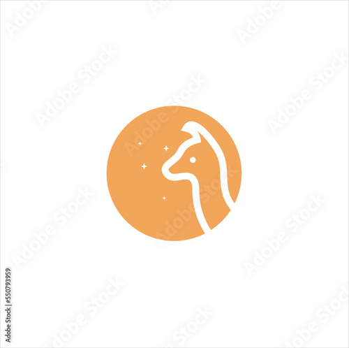 alpaca logo inspiration icon vector silhouette illustration 