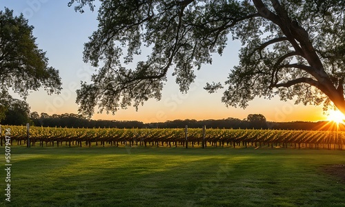 The vineyard sunset