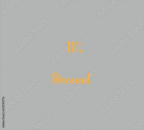 11% discount vector and illustration