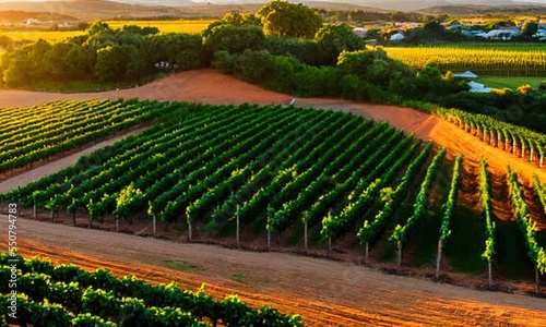 Vineyard aerial view