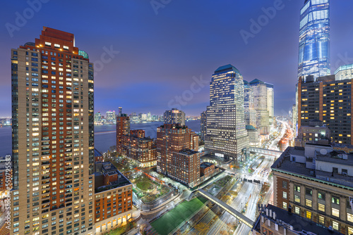 New YorkNew York, New York, USA , New York, USA financial district cityscape over the West Side Highway © SeanPavonePhoto