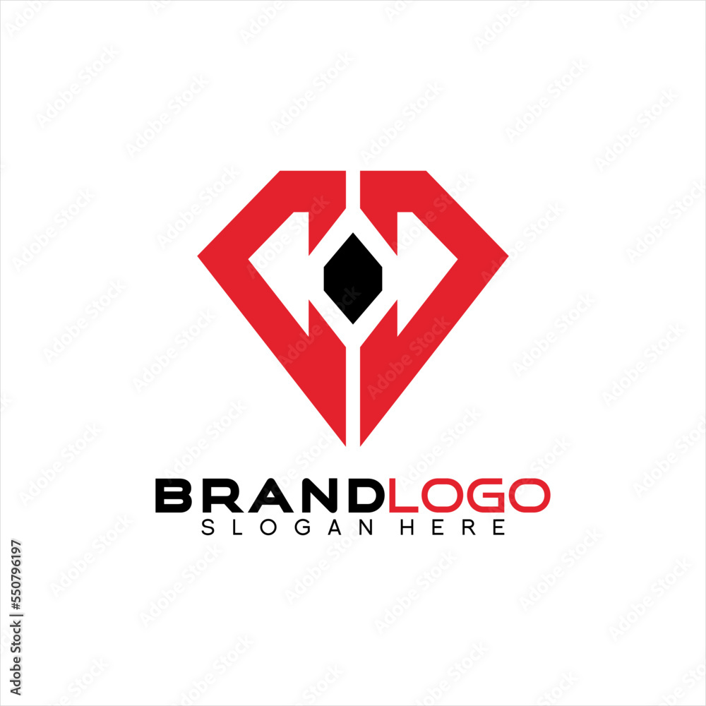 Diamond vector logo design with abstract letter C concept. Diamond vector logo design with abstract letter C concept.