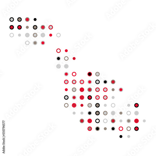 Malta Silhouette Pixelated pattern map illustration
