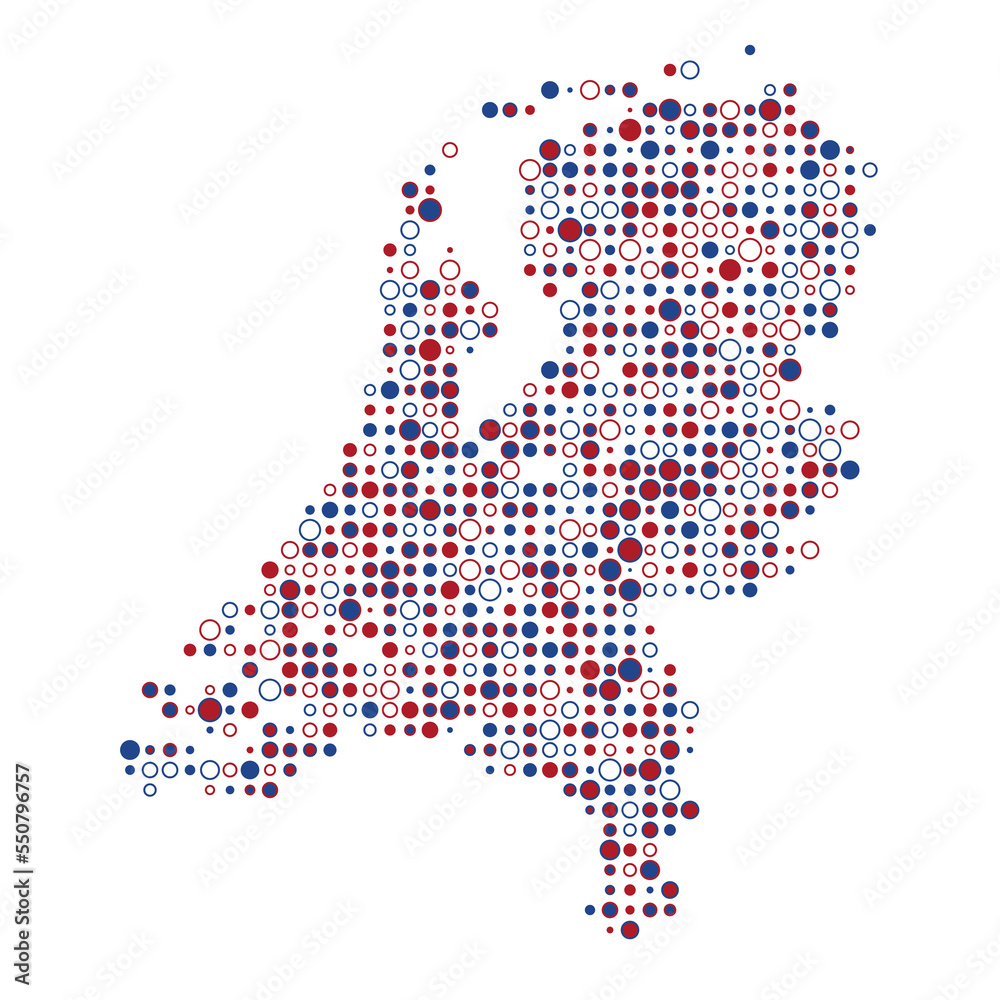 Netherlands Silhouette Pixelated pattern map illustration Netherlands Silhouette Pixelated pattern map illustration