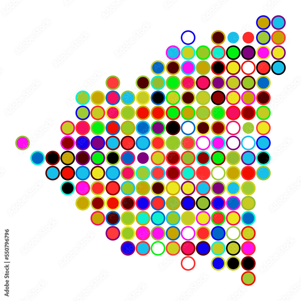 Nicaragua Silhouette Pixelated pattern map illustration