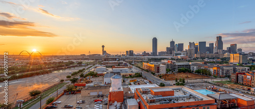 Dallas, Texas, USA Skylin at Sunset photo