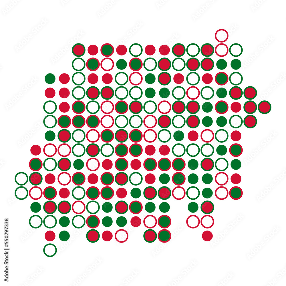 Sudan Silhouette Pixelated pattern map illustration Sudan Silhouette Pixelated pattern map illustration