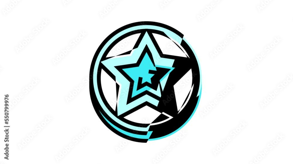 star video game reward color icon animation star video game reward color icon animation